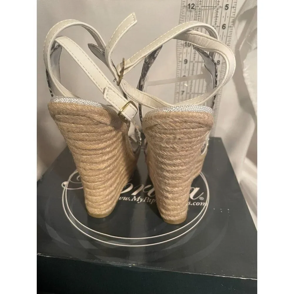 NEW Paprika Exempt-S Wedges Espadrilles 7.5" - Picture 5 of 13